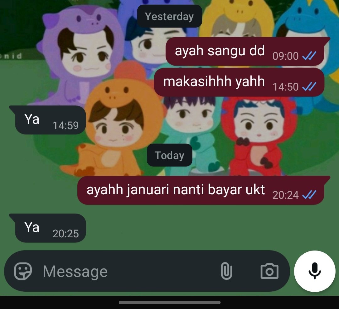 ngechat ayah kalo ada butuhnya doang🙏🏻🙏🏻🙏🏻
