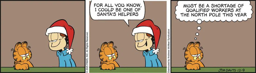 Garfield by Jim Davis for Tue, 09 Dec 2025