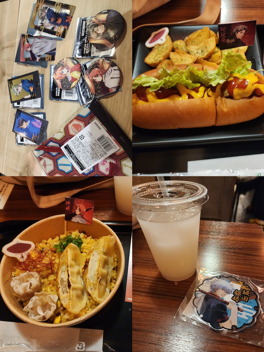 ナンジャ✨ 缶バッジ夜兎揃ったし粗びきおいしかった😋🍴💕