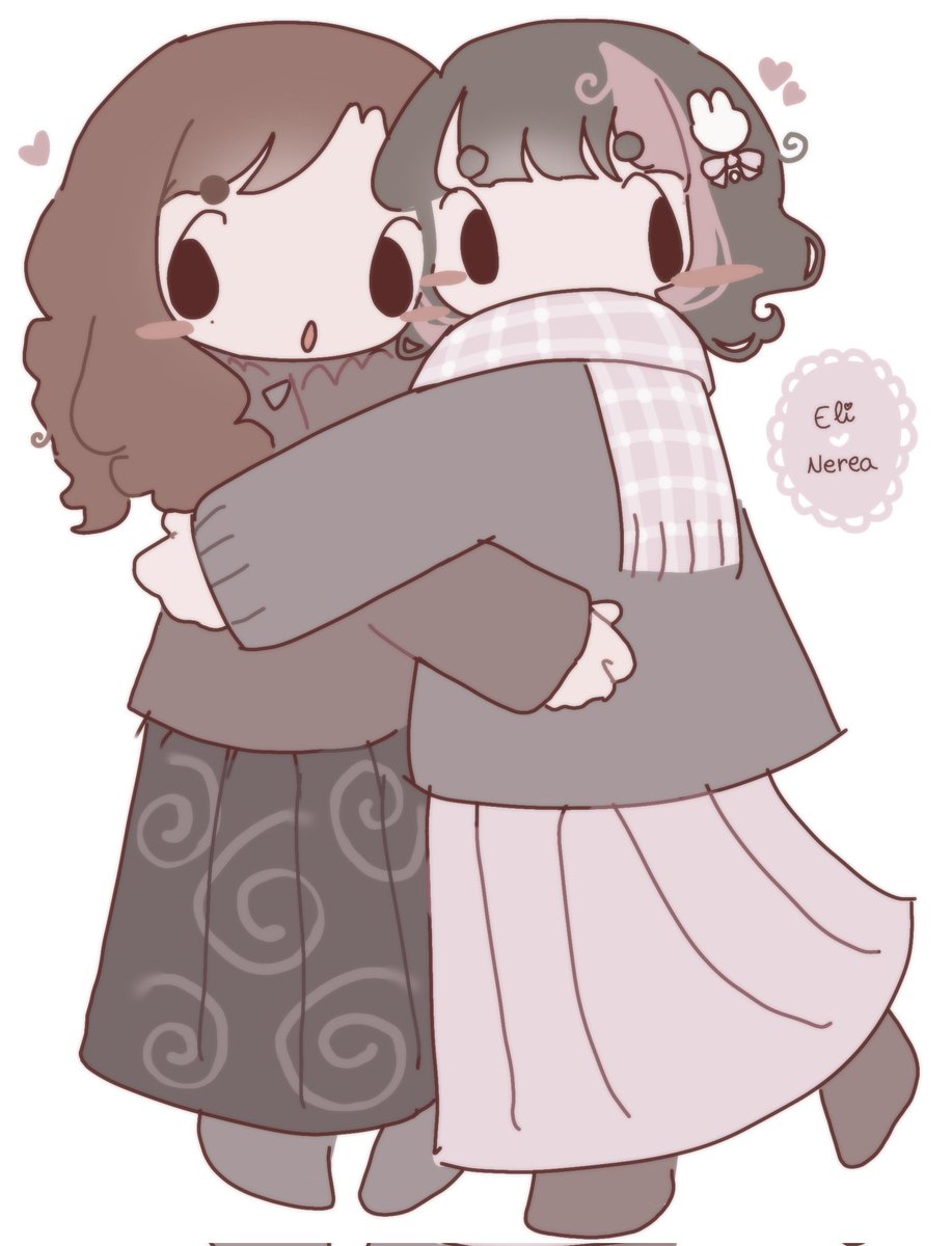 Neempi's tweet image. A little drawing I did for my best friend (๑❛ᴗ❛๑)𖹭.ᐟ #drawing #cute