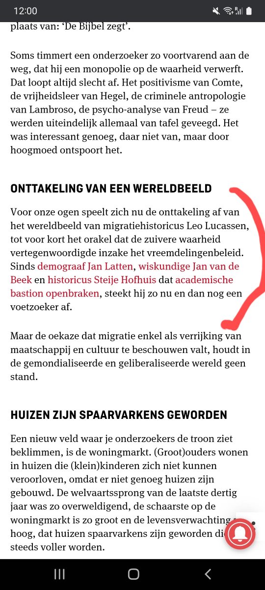 1) Mooie passage in EW-column van <a href="/danielahoogh/">daniela hooghiemstra</a>! Maar dat het academische bastion rond migratie is opengebroken, dat is wel erg optimistisch. <a href="/JanLatten/">Jan Latten</a> is met pensioen, <a href="/demo_demo_nl/">Dr. Jan van de Beek</a> brengt eigen geld mee en krijgt zelfs dan geen aanstelling. Mijn subsidie verloopt binnenkort.