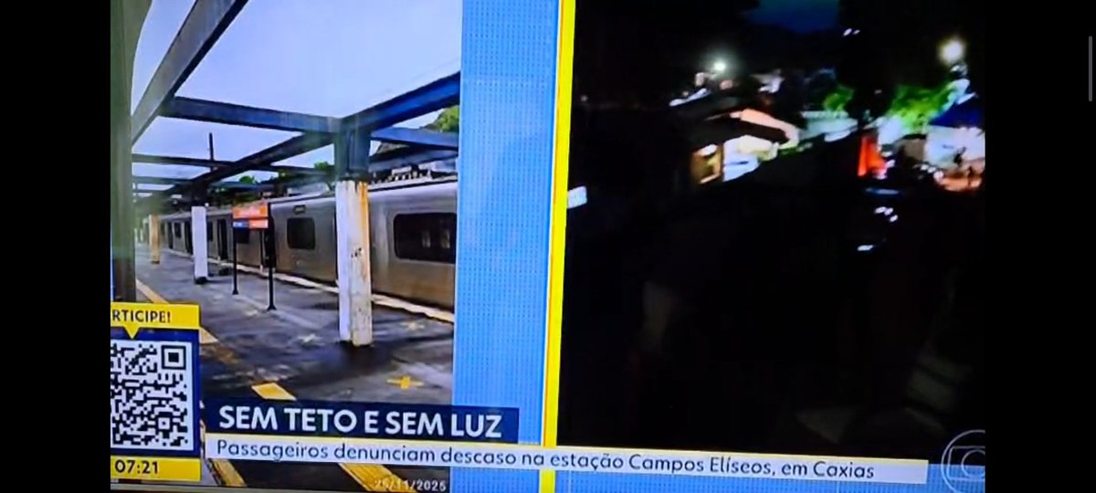 Bom dia, desde o dia 20/11 a
<a href="/SuperVia_trens/">SuperVia</a> retirou o telhado da estação Campos Elíseos, após nossa reclamação o Lucas Madureira, foi conferir essa situação. #BDRJ <a href="/flaviofachel/">flaviofachel</a> <a href="/silvanaramiro/">Silvana Ramiro</a> <a href="/SINDICODACIDADE/">SÍNDICO DA CIDADE 🇧🇷</a>  <a href="/CidadaoInforme/">INFORME CIDADAO</a> <a href="/porto_mecanico/">Mecânico de Auto</a> <a href="/agetransp/">AGETRANSP</a>