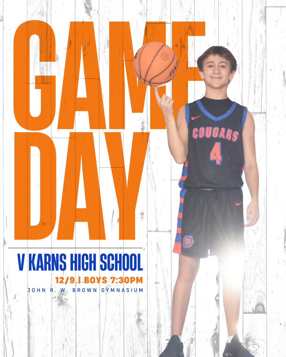 first district matchup of the season! 

🏀 v. Karns High School
📍John R. W. Brown Gymnasium
⏱️ JV Boys 4:30 | Varsity Girls 6 | Varsity Boys 7:30 
🔹 CCHS Dance Performance
🔸 Imagine Dance Performance 
🔹 Recognizing the 2025 Girls Soccer Team
📸 Scott Powell Photography