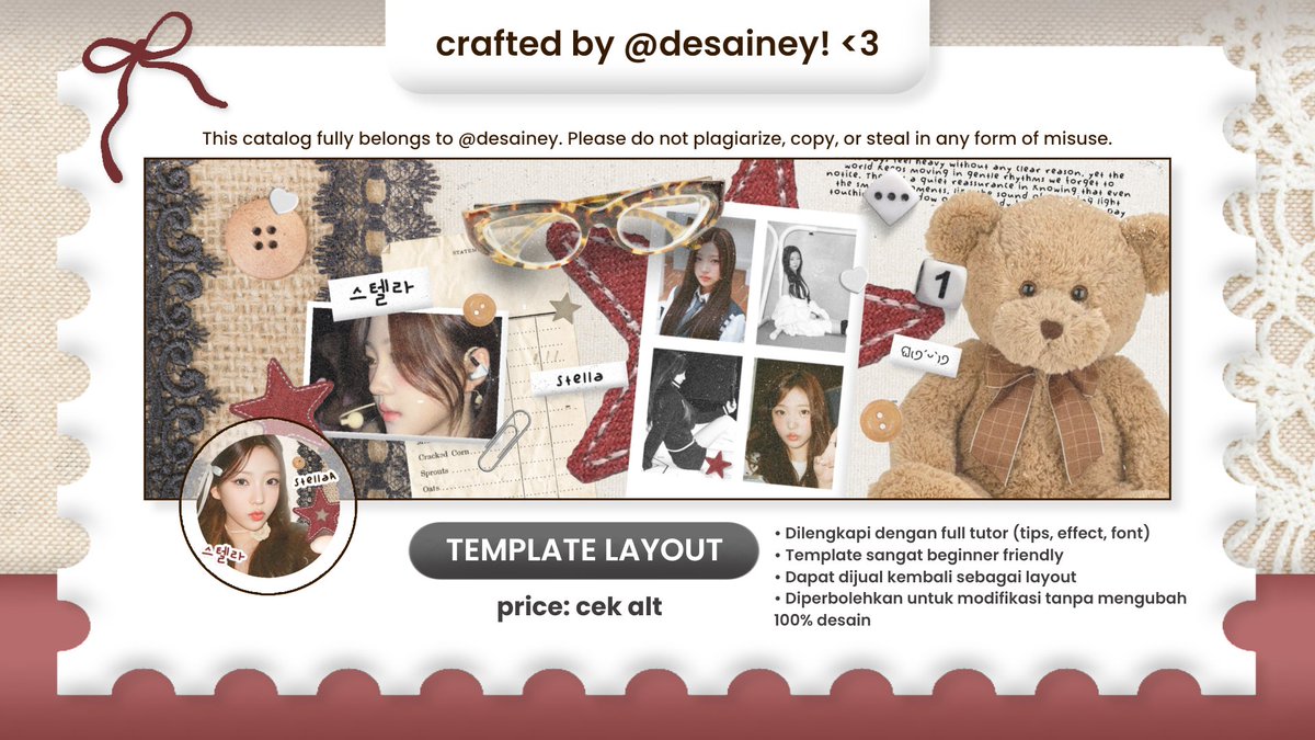 desainey's tweet image. ㅤ[ help repost, thank you! ✦ ]

hi teman-teman! aku baru rilis template layout baru nih, easy to use dan dilengkapi tutorialnya. kalau mau ambil, boleh langsung dm/wa aku aja yaa! 🫶🏻

#zonauang #zonaba #zonajajan