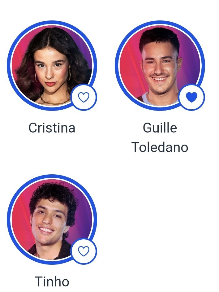 Toda la semana votando por los tres, q duro este año. Esta dificil pero ojalá....
Top1 Cristina
Top2 Tinho
Top3 Guille
Si ot no fuera tan superficial este año, ese sería el orden.. por voz, por talento, por trabajo. No por fandoms q valoran todo menos como cantan.
#OTDirecto9D
