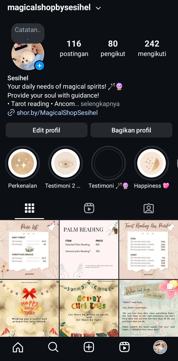 urmagicsolution's tweet photo. Good afternoon! 🫶🏻
Siapa tau ada yang memerlukan tarot reading, bisa di aku yah! Aku juga provide service lain : palm, face, tea leaves reading, dan ancom! 

Kontak aku di akun ini atau @sesihel_ / @baechukimchiii ya. Terima kasih 🍒✨️ 

#zonauang #zonaba #zonabu #zonacuan https://t.co/XzcmOKRTzc