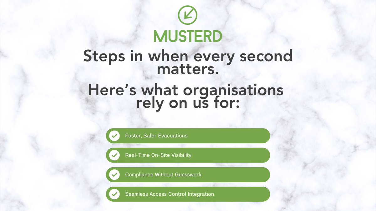Emergencies have real consequences. Forty percent of small businesses never reopen after a major disaster.
Musterd helps teams act faster when seconds matter.

#Musterd #SafetyManagement