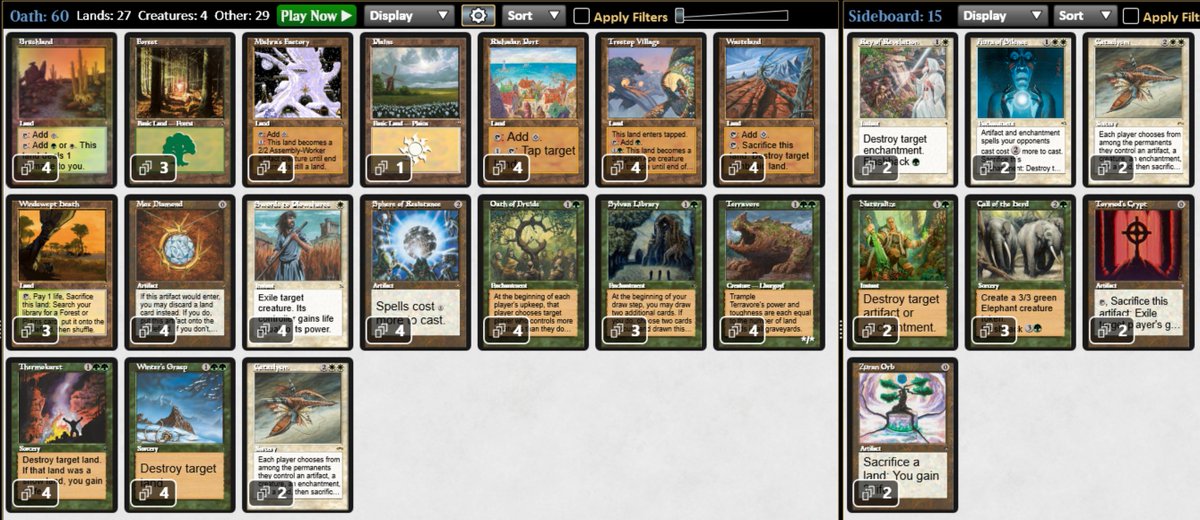 TogoresMTG's tweet photo. They put some Premodern Leagues in @MagicOnline! And that means in 50 minutes starts today’s Stream playing some Premodern decks: Oath, Psychatog, Devourer Combo and Tithe Control. 
https://t.co/iZCp55qGQc https://t.co/xfri7jwnA9