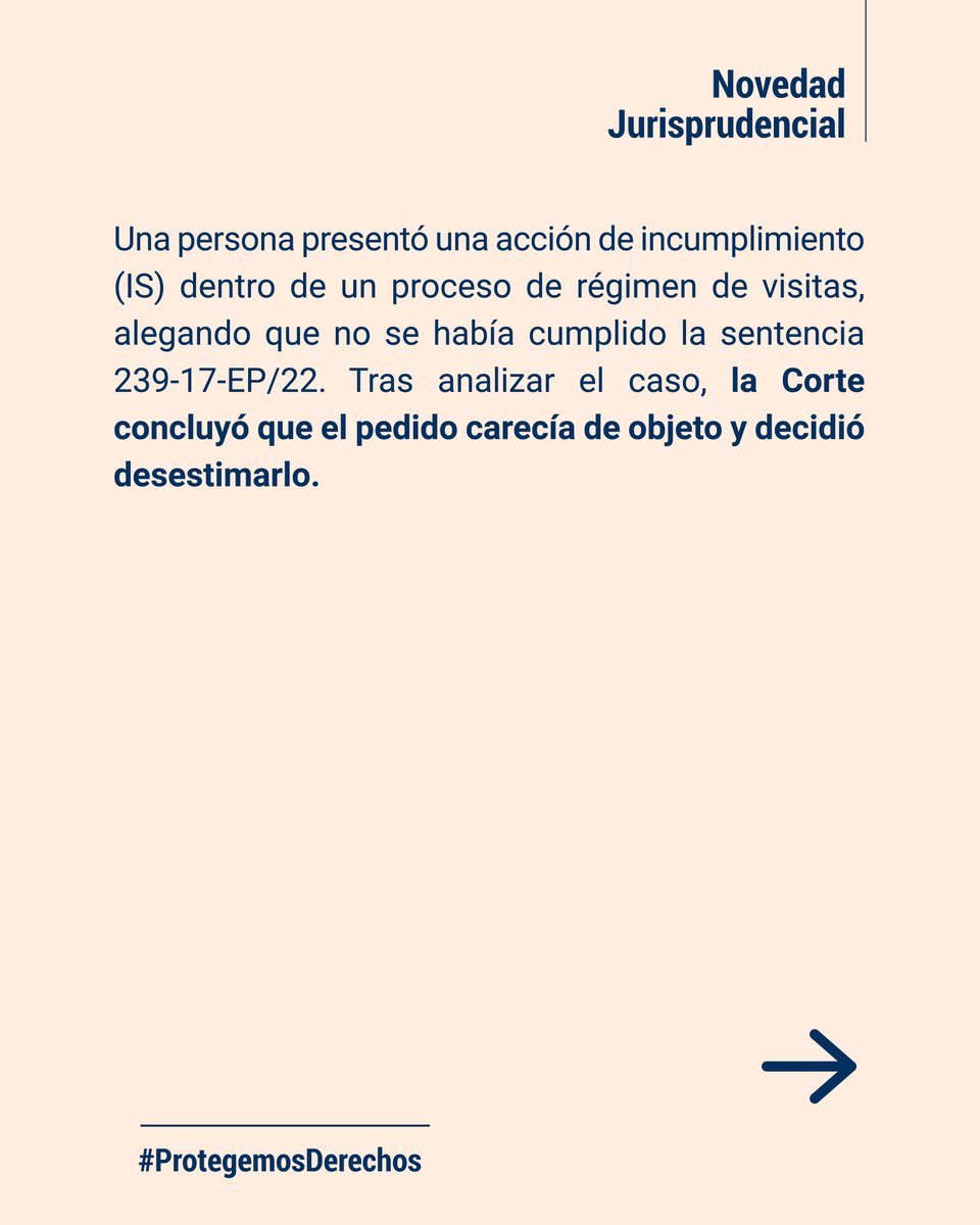 #NovedadJurisprudencialCC | La Corte desestimó una acción de incumplimiento que pretendía exigir la aplicación de criterios jurisprudenciales. 

👉🏽 Sentencia 129-25-IS/25: bit.ly/44n5Su9