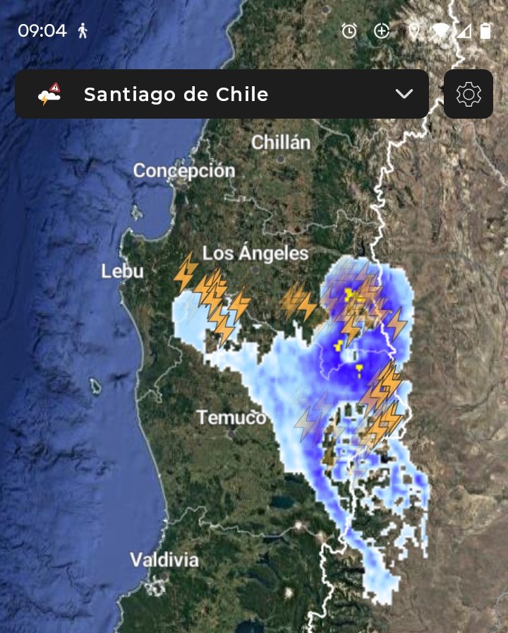 Sigue la tormenta (aplicación Alarma Rayos)