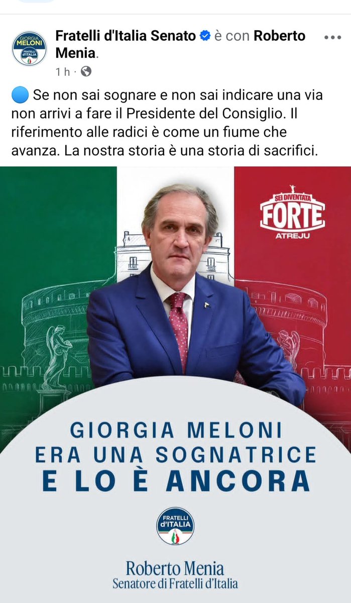 Roberto Menia tweet media