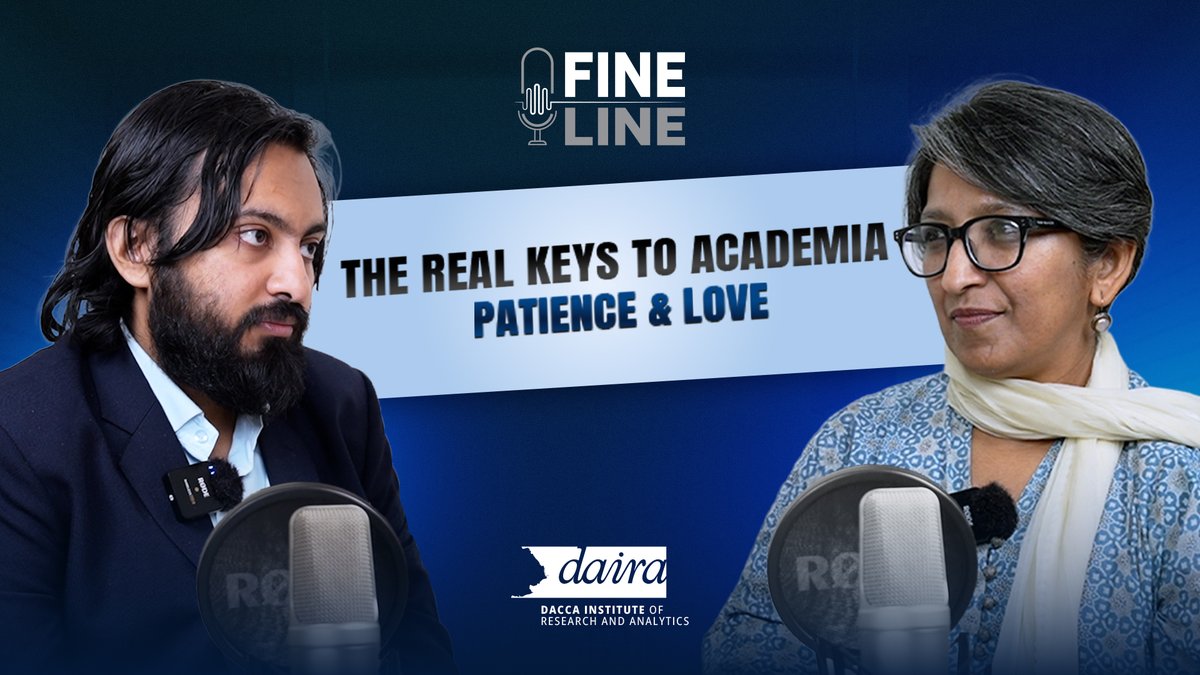 Fine Line 🎙️ features Dr. Naveeda Khan, Professor of Anthropology at Johns Hopkins University, on Bangladesh’s July Uprising, shifting moral and political life, and the evolving role of Islam in society.

🔗 youtu.be/1MLIYXxNDzQ

#FineLine #daira #Anthropology #JulyUprising