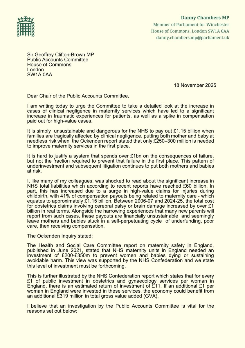 DannyVet's tweet photo. Women deserve safe and compassionate maternity care. Baroness Amos' report today shows that this is simply not a reality. These services are in desperate need of investment to ensure incidents of negligence are brought down.

Read my letter here 👇 https://t.co/gteGbWiGSX