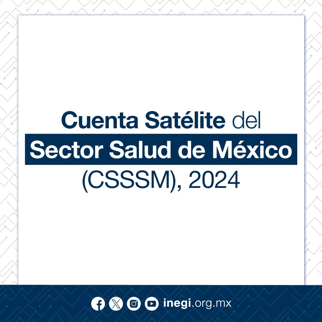 También, publicamos los resultados de la Cuenta Satélite del Sector Salud de México CSSSM 2024.

En ese año, el sector salud generó 1.7 billones de pesos en valores corrientes, cifra equivalente al 5.2% del PIB total.

(1/3)