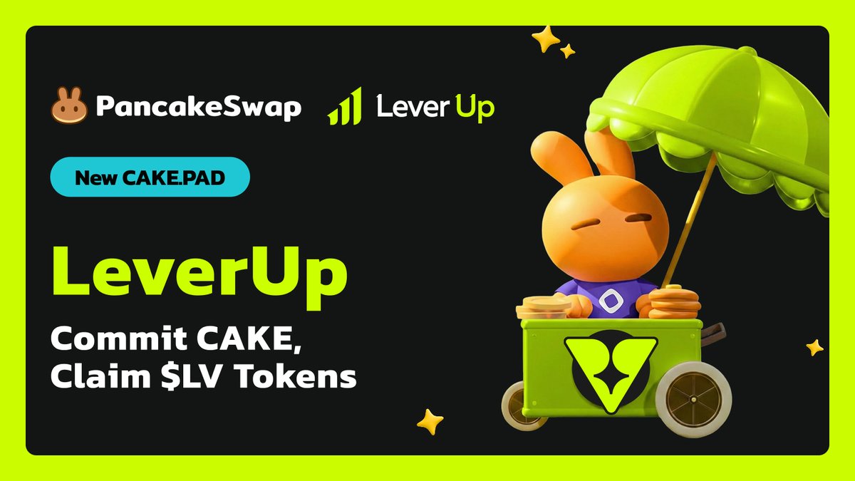 New CAKE.PAD: LeverUp (<a href="/LeverUp_xyz/">LeverUp</a>), an LP-free perpetuals exchange offering uncapped open interest, 100% fee redistribution to traders, and leverage up to 1001x 🆙

🍰 pancakeswap.finance/cakepad
🗓️ Dec 17, 3 AM UTC – Dec 18, 3 AM UTC

More details → blog.pancakeswap.finance/articles/cakep…