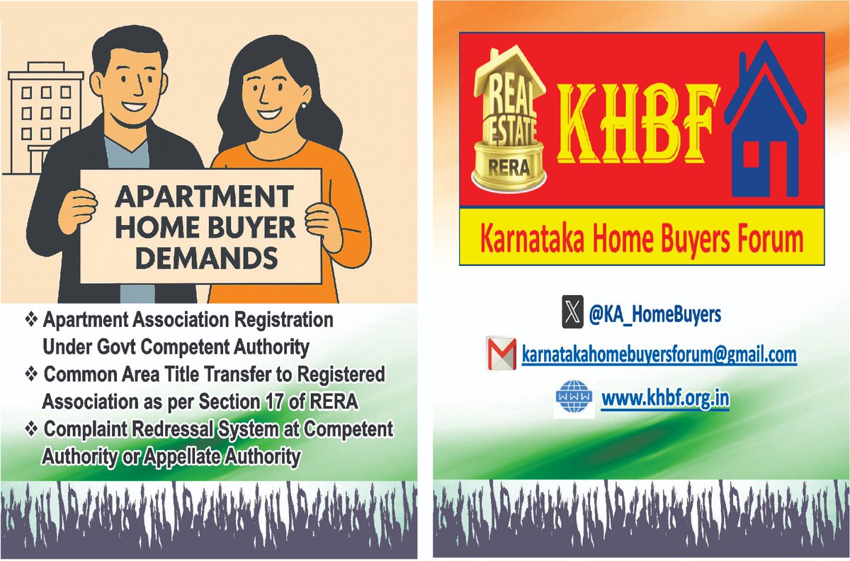 Dear <a href="/CMofKarnataka/">CM of Karnataka</a> <a href="/siddaramaiah/">Siddaramaiah</a> <a href="/DKShivakumar/">DK Shivakumar</a> <a href="/BZZameerAhmedK/">B Z Zameer Ahmed Khan</a> <a href="/krishnabgowda/">Krishna Byre Gowda</a> <a href="/PriyankKharge/">Priyank Kharge / ಪ್ರಿಯಾಂಕ್ ಖರ್ಗೆ</a> <a href="/byrathi_suresh/">Byrathi Suresh</a> <a href="/RahulGandhi/">Rahul Gandhi</a> <a href="/kharge/">Mallikarjun Kharge</a>, We demand 3 important from Govt of Karnataka. Please give us our rights. <a href="/BAFBLR/">Bangalore Apartments' Federation</a> <a href="/BDAOfficialGok/">Bangalore Development Authority</a> <a href="/Captain_Mani72/">Manivannan P 🇮🇳</a> <a href="/GBA_office/">Greater Bengaluru Authority</a> <a href="/GBAChiefComm/">Maheshwar Rao.M, IAS</a>