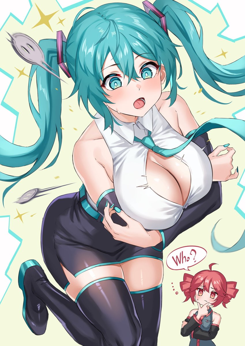 #初音ミク 
やはり少し胸が大きい気がする初音ミク