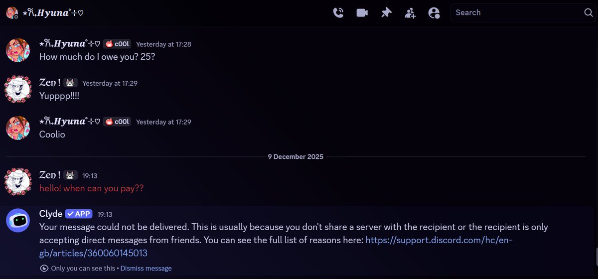 zennerzs's tweet photo. i got scammed by a commissioner but they forgot to block me on tiktok #commission #scam https://t.co/NPRPYMA4O4