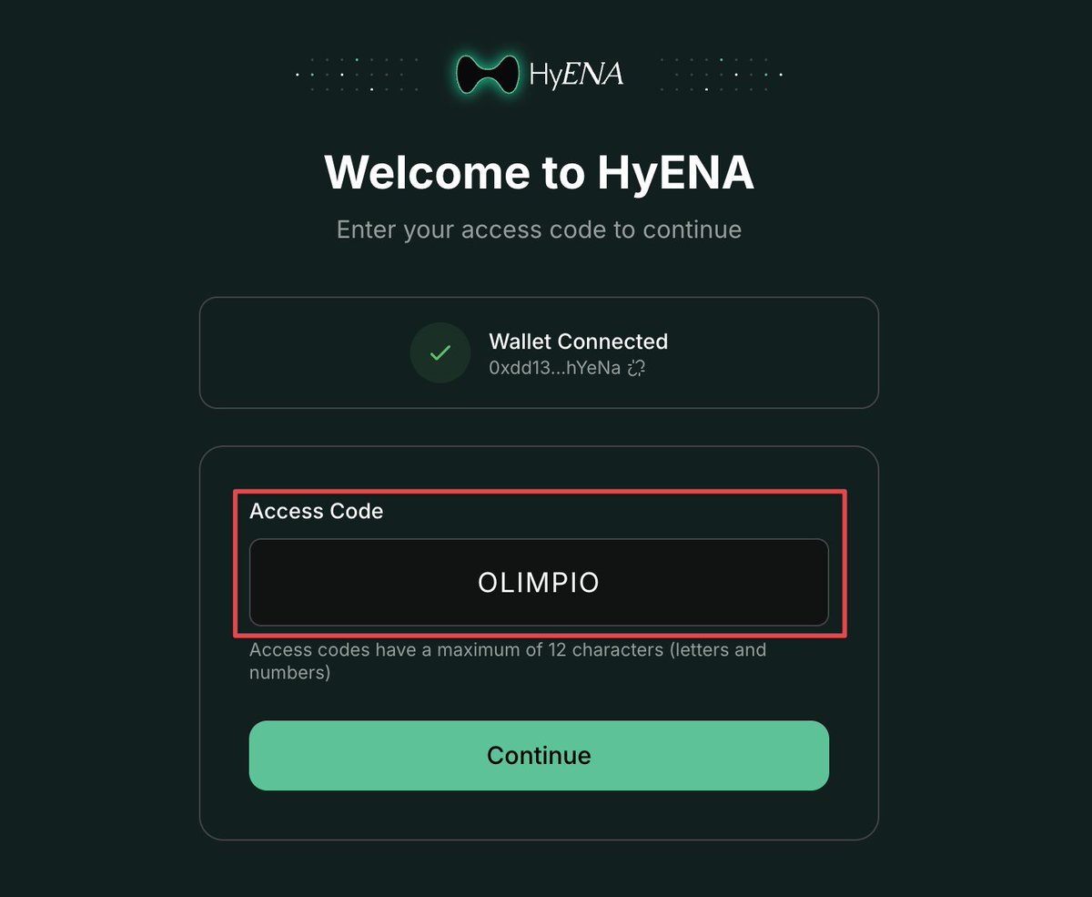 HyENA perps exchange launched a few minutes ago🚜. Invite-only, first mover advantage opportunity. (my code → olimpio)

Hyperliquid:
- @HyENAtrade is Ethena's new perp protocol.
- Built on top of Hyperliquid's stack under HIP-3
- Positions get 4% USDe yield (spot and margin