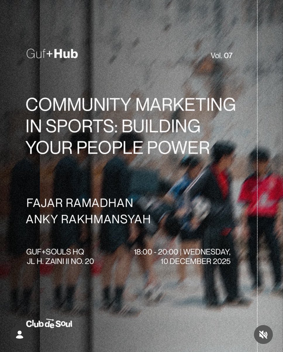 Dear warga X yang senang sekali berdebat, besok dateng dong kalo ada waktu, w diminta isi tausiyah seputar building strong football community, study casenya seputar supporter community. 

Yang mau dateng bisa daftar sini: bit.ly/GufHubVol7