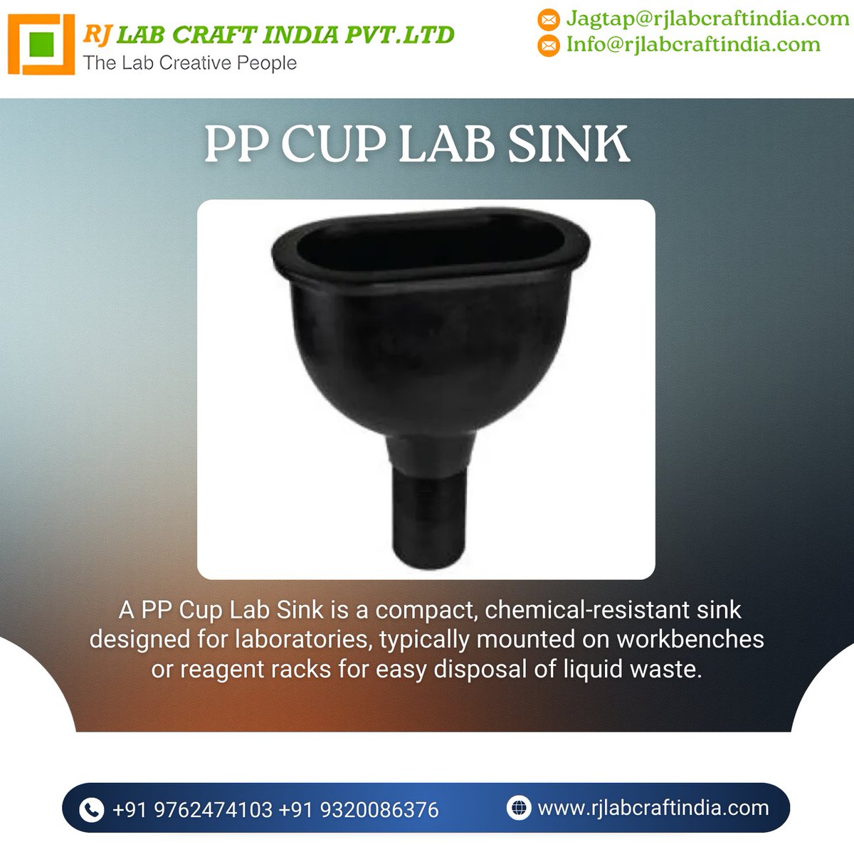 rjlabcraftindia's tweet image. PP Cup Lab Sink – Durable, Chemical-Resistant &amp;amp; Built for Modern Laboratories

RJ Lab Craft India Pvt. Ltd. offers high-quality PP Cup Lab Sinks designed for safe and convenient disposal of liquid waste in laboratories.

#PPCupSink #LabSink #LaboratoryFurniture #LabAccessories