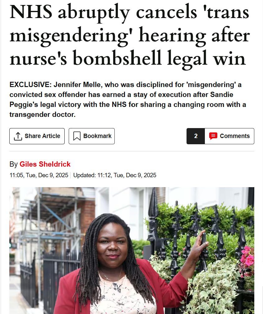 So this happened yesterday afternoon after the Sandie Peggie judgment came in...👇

express.co.uk/news/uk/214374…