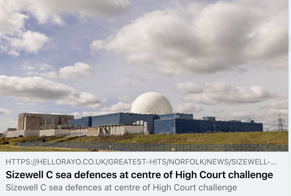 “<a href="/SayNo2SizewellC/">Together Against Sizewell C (TASC)</a>: #SizewellC has got DCO approval to be built, but it doesn’t include these additional sea defences. That means they’ve never been assessed as to their environmental impact, [including on] RSPB #Minsmere or Sizewell hamlet.”
#StopSizewellC
hellorayo.co.uk/greatest-hits/…