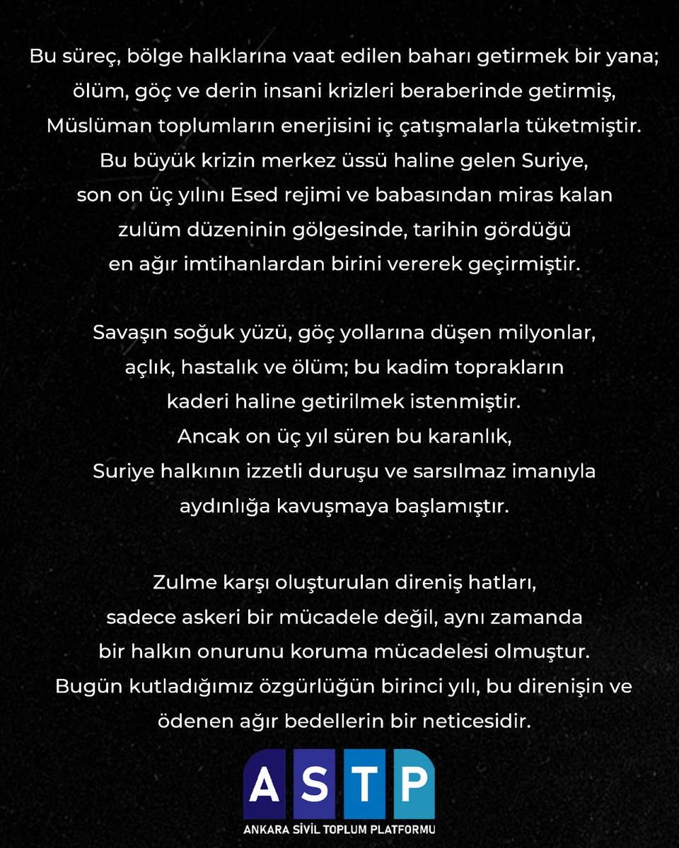 Ankara Sivil Toplum Platformu tweet media