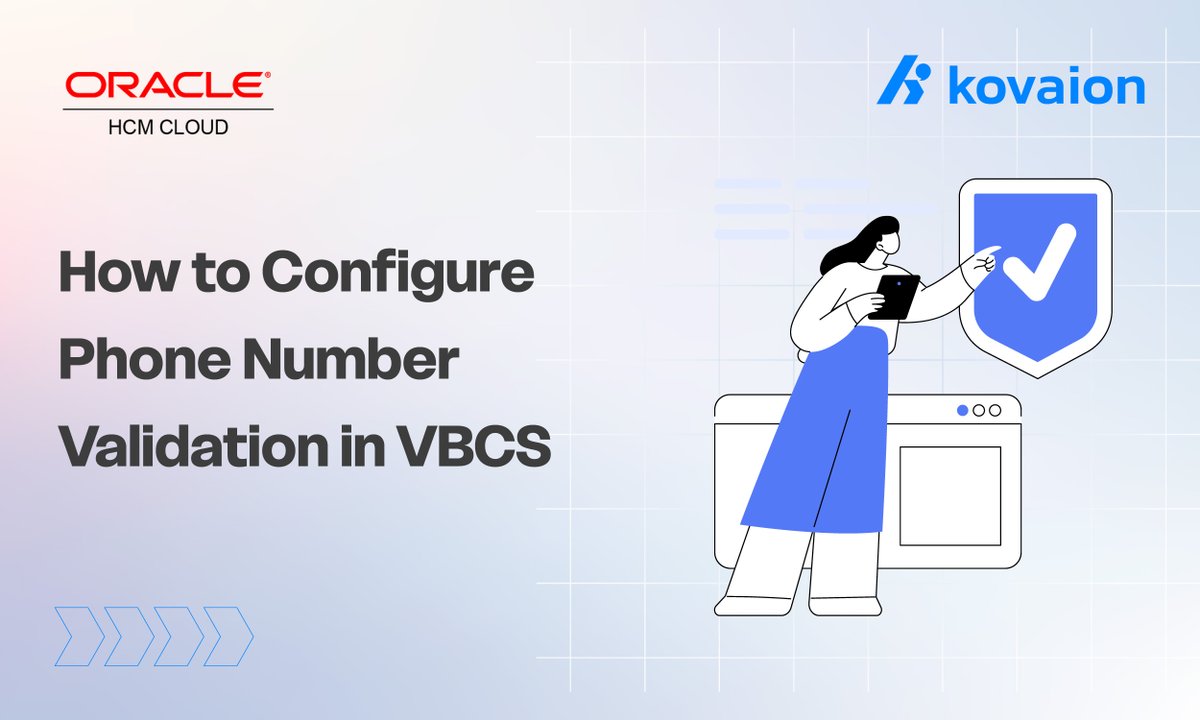 kovaion's tweet image. Configure phone number validation in #OracleVBCS 📱

Step-by-step guide to improve accuracy &amp;amp; UX.
Explore: kovaion.com/blog/how-to-co…

#Kovaion #LowCodeDevelopment