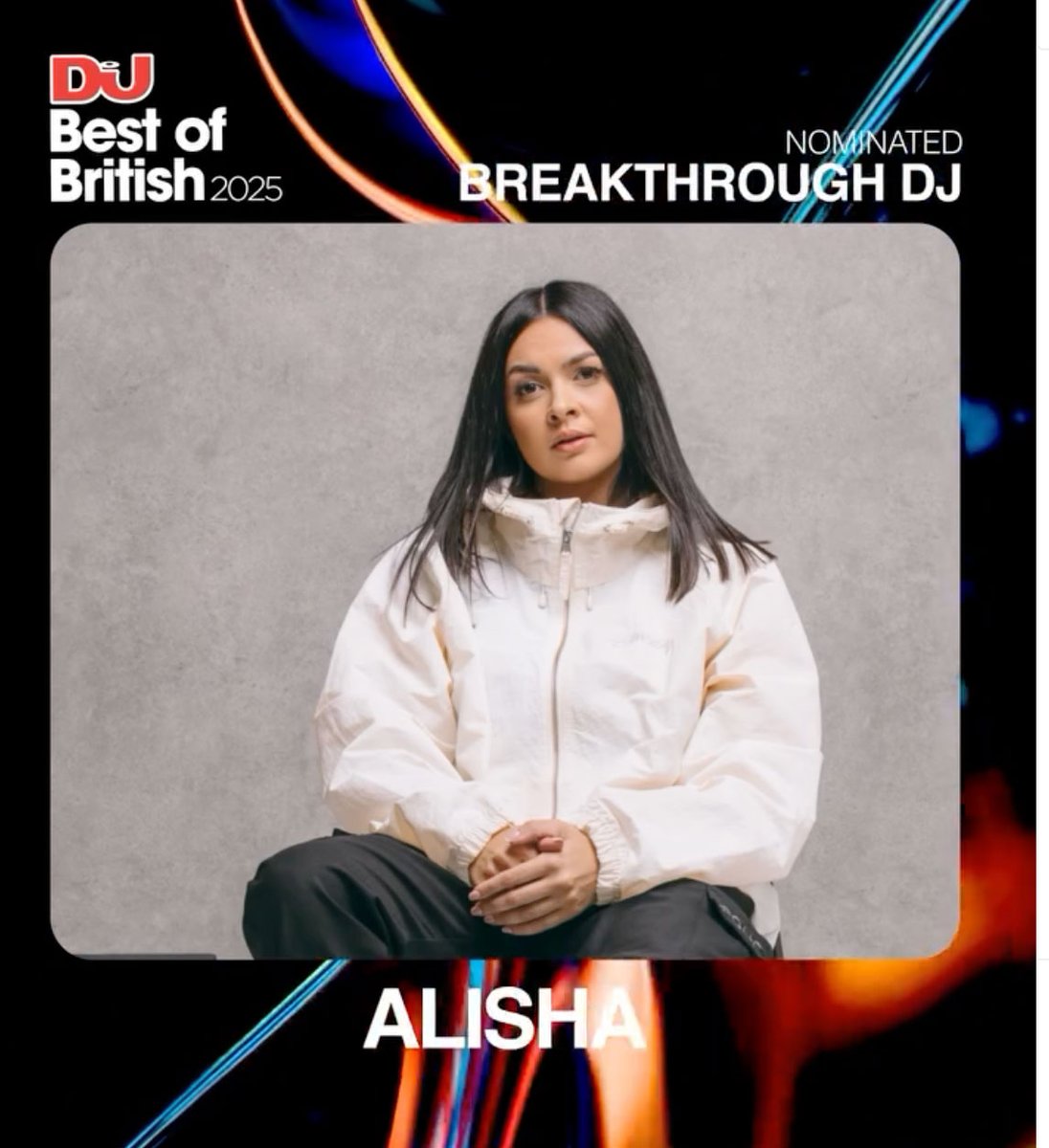 DJ Mag Best of British 2025 awards party is at London’s Steel Yard on the 11th December. 
Our client Alishais nominated in the category of Breakthrough DJ 2025. We got everything crossed Alisha!