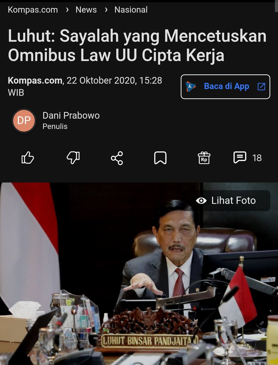 arifbalikpapan1's tweet photo. Luhut: Sayalah yang Mencetuskan Omnibus Law UU Cipta Kerja 

Purbaya: Penerapan UU Cipta Kerja, Pemerintah Seperti Mensubsidi Pengusaha Batubara

Ide-ide Luhut ini seperti berkhianat pada Rakyat 😭 https://t.co/a29wez7vxS