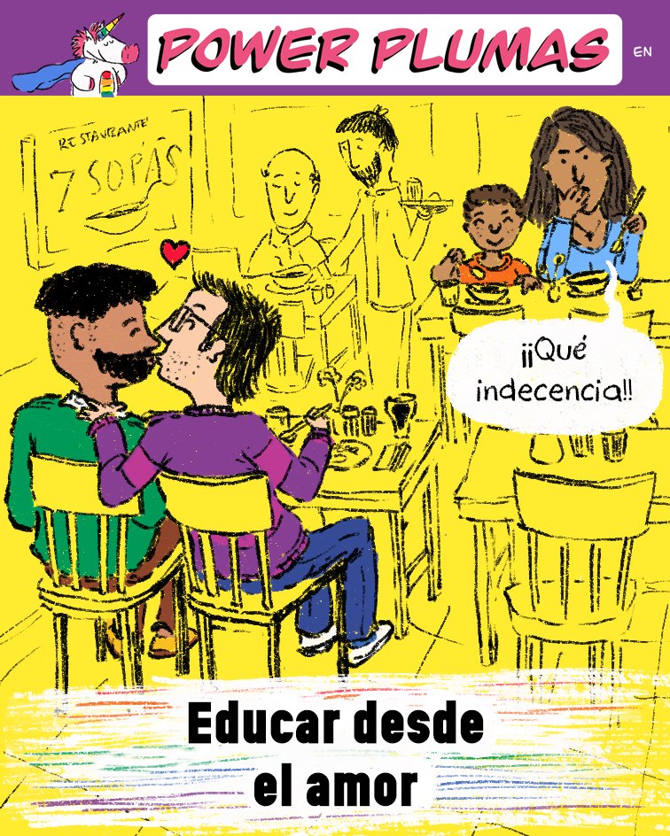 👉A veces, en un segundo, se siembra miedo donde podría sembrarse respeto. Hace unos días en Bogotá, una mamá le tapó los ojos a su hijo cuando vio a una pareja de hombres darse un pico. Y ahí nació esta historia 🧵