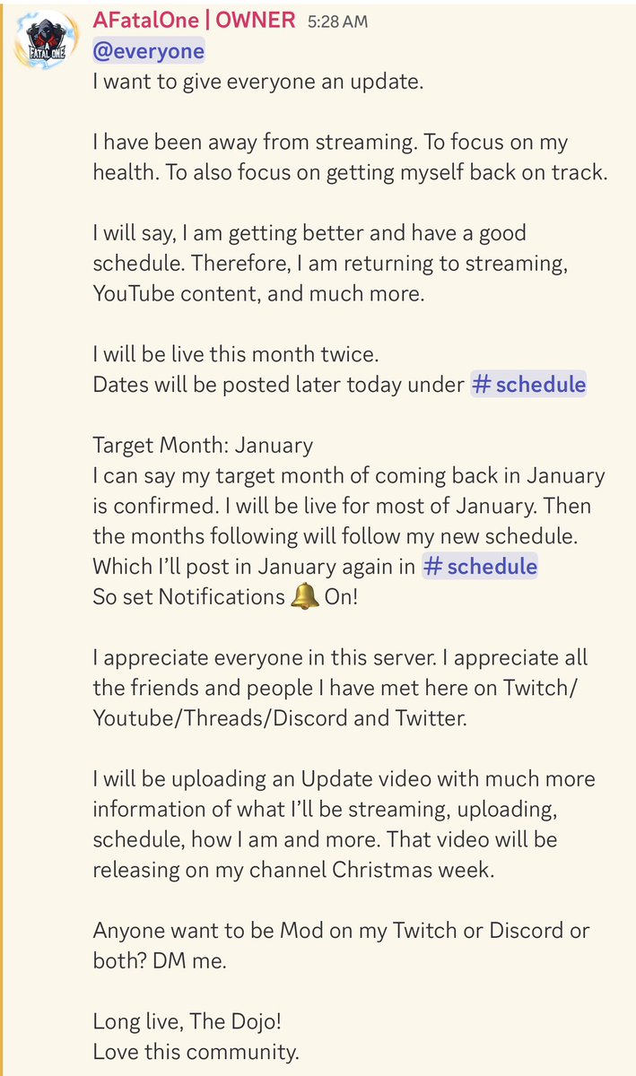 AFatalOne's tweet image. 🚨 Message to my community 🚨