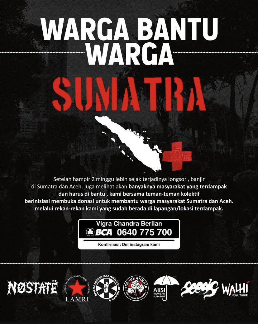 Sumatra needs us, let's unite!