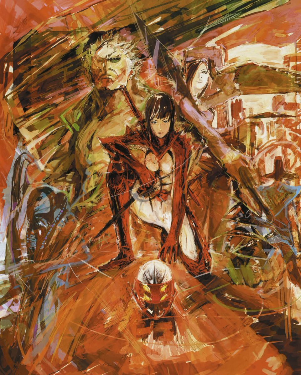 Shinobi (2002) by Sega for PlayStation 2. Art by Makoto Tsuchibayashi.