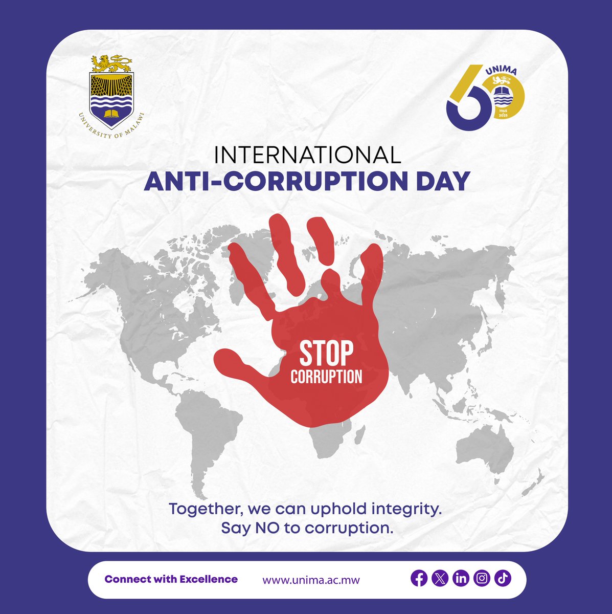 unima_official's tweet photo. Together, we can uphold integrity. Say NO to corruption.
#UNIMA #ConnectWithExcellence #UNIMA@60 #StopCorruption https://t.co/P55uEarcZr