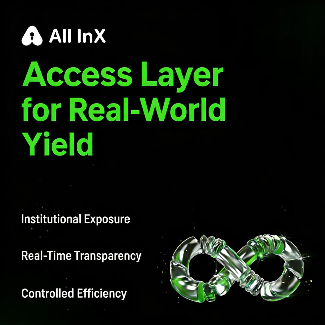 1Reh0's tweet image. All InX Outlook  

All InX is building the next-generation access layer for real-world yield — delivering institutional-grade exposure, real-time transparency, and risk-controlled capital efficiency for every user. 

 RWA adoption is no longer a trend. It’s becoming the new base…