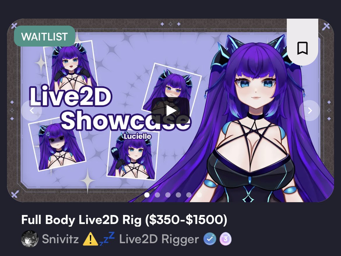 Snivitz ⊹ Live2D Rigger tweet media