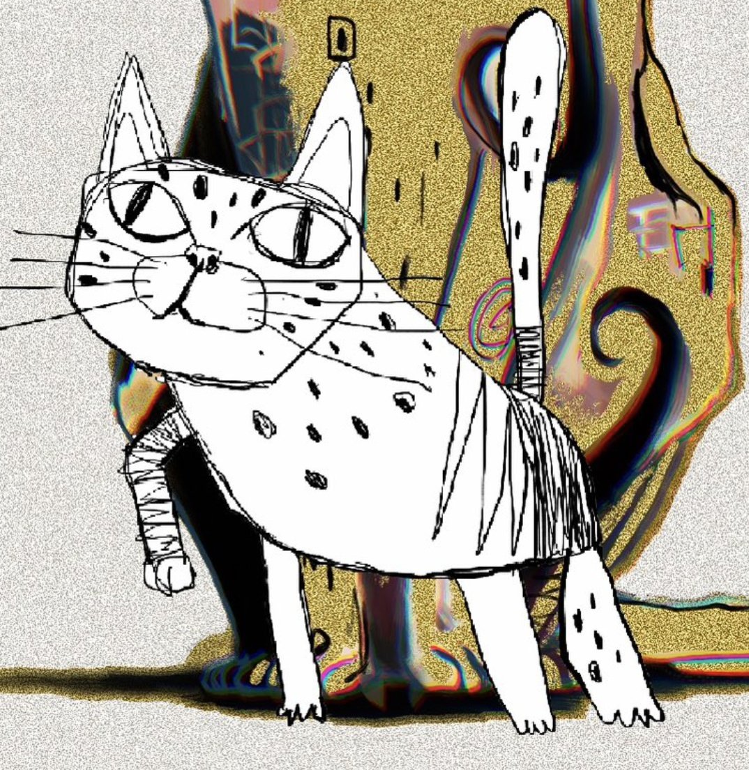 けい様　お取り置き中　自作絵画　黄色いソファ　猫とネズミの絵　買い物帰り 🐈‍⬛YOSHIFUMI Art🐈‍⬛ (@INFINITYDinnov1) / Posts / X