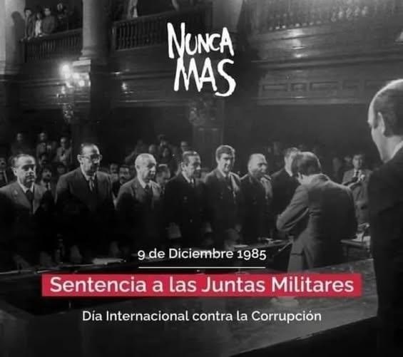 El 9 de diciembre de 1985 Argentina hizo historia.  El Juicio a las Juntas no fue sólo pasado: es la brújula que hoy nos marca el rumbo. Sin memoria no hay futuro posible. Democracia, siempre.