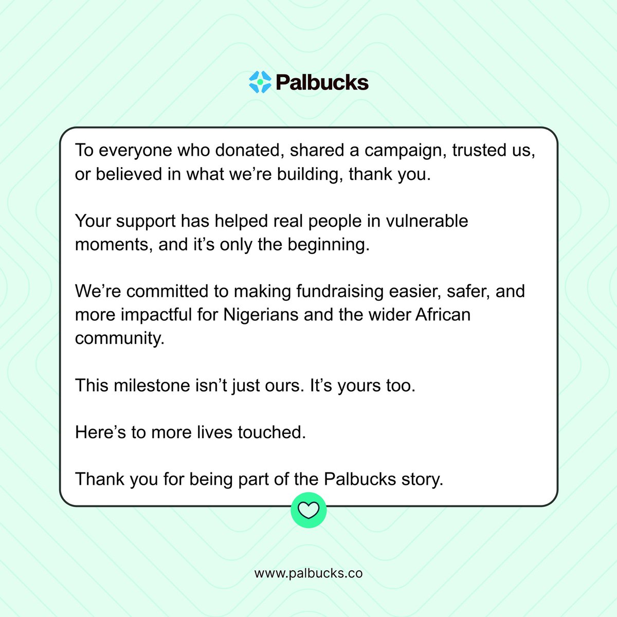 Yess! We did it, and you made it happen! 🎉
To everyone who donated, shared a campaign, trusted us, or believed in what we’re building — thank you! 🎉🎉💚