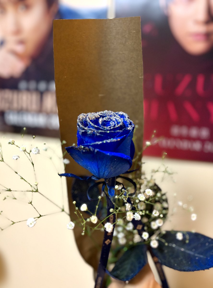 羽生結弦オルゴール 青いバラデザイン 最愛(ブルー) 12輪の青バラ BOXフラワー/プリザーブドフラワー【送料無料】