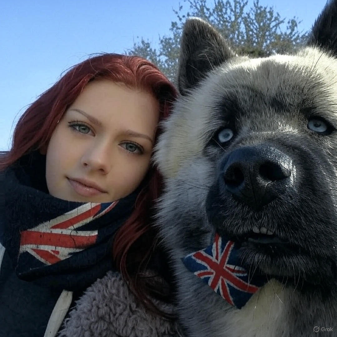 Rare Selfie with Genji #TuesdayFeeling #dogs #Wolfdog