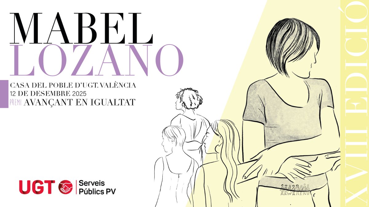 🗓️Este divendres  entreguem a Mabel Lozano el nostre Premi Avançant en Igualtat

🏆Un merescut reconeixement a una dona valenta i compromesa en la lluita contra l'explotació sexual i el tràfic de dones i xiquets

🛖Casa del Poble de #UGT a les 11 hores

ugtserveispublicspv.org/ugt-serveis-pu…