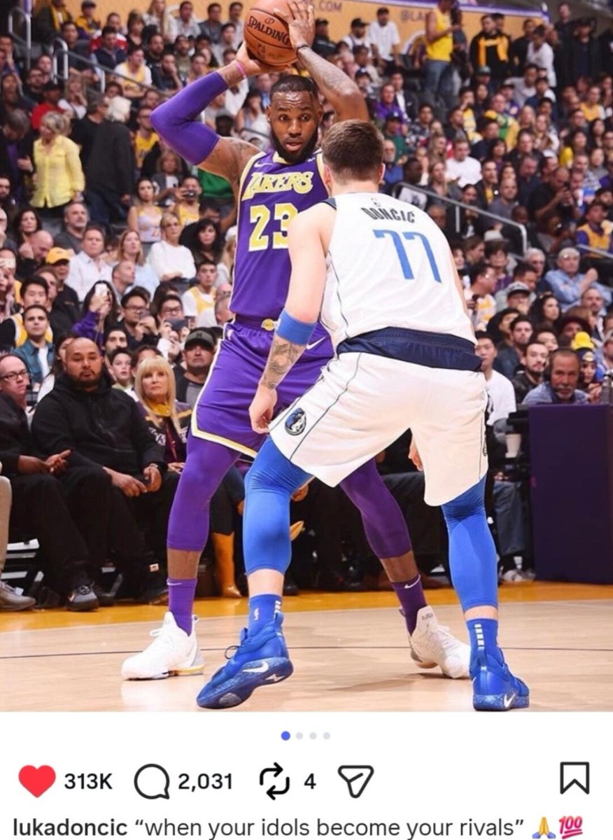 Luka after he faced LeBron for the 1st time ever:
"When your idols become your rivals."
Crazy that LeBron is now the 2nd/3rd option on a Luka led team🤯