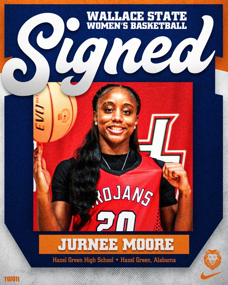 WallaceStateWBB's tweet photo. 𝑺𝑰𝑮𝑵𝑬𝑫.
Welcome to the Lady Lion basketball family, Jurnee! 🦁 https://t.co/fUs6u33Xb8