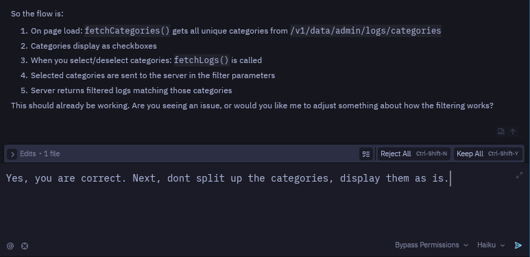 CodeChap's tweet image. I&apos;ve started telling Claude &quot;It&apos;s correct!&quot;

Let&apos;s see how he likes it.
