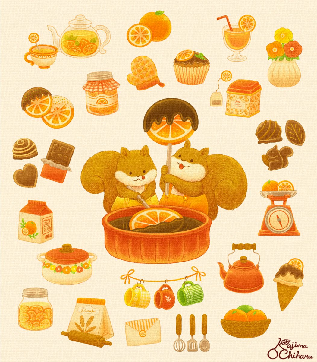 #今年も残りわずかなので今年一番伸びた作品を貼る

🍊ぼくらのオレンジショコラ🍫
バレンタインデー用に描いたものでした🐿️