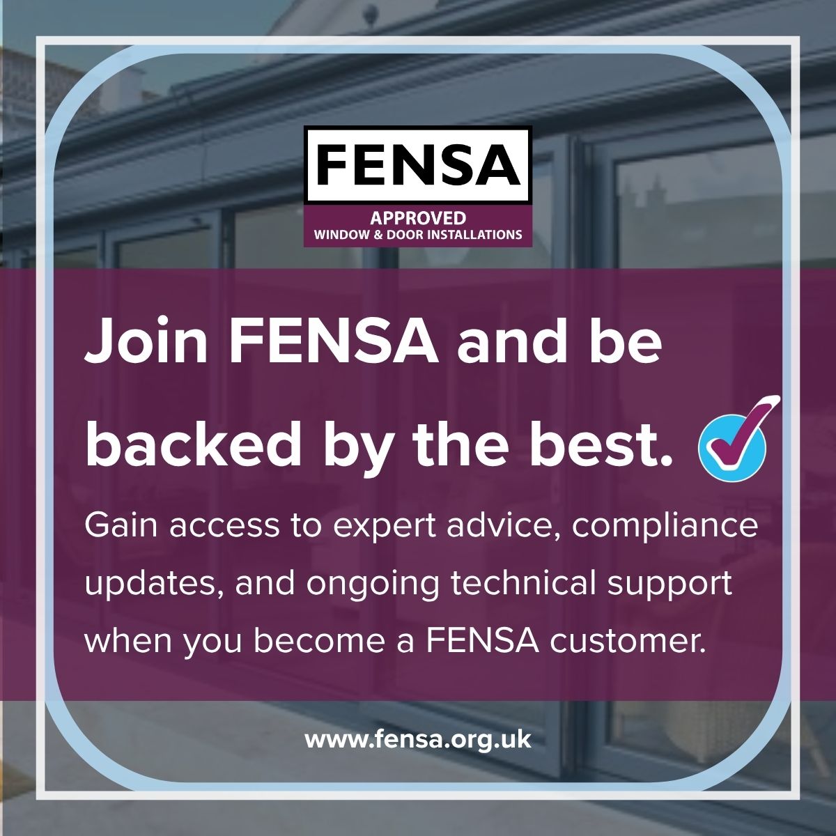 FENSA customers gain access to expert advice, compliance updates, and ongoing technical support to help grow your business with confidence.

Because success is guaranteed when you're backed by the best.

ow.ly/USh150XwOqM

#FENSA #InstallerSupport #Compliance