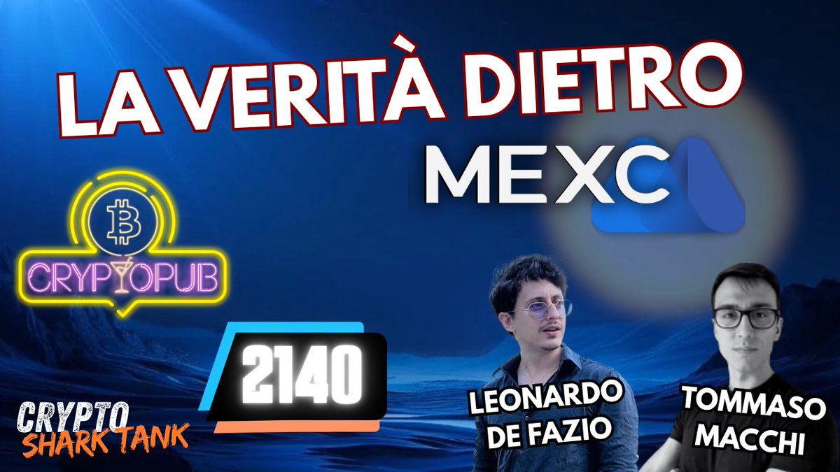 CRYPTO SHARK TANK - Il CryptoPub &amp; 2140

Il vostro Pub preferito riapre le porte al format che fa saltare progetti, aziende crypto e Parental controls di Youtube

Stasera alle 21 insieme a <a href="/2140podcast/">2140 Podcast - STASERA LIVE</a>, <a href="/DexCobra/">cobradex</a> e <a href="/imyuk0/">yuko.</a> scopriremo se sta accadendo qualcosa di strano in MEXC 👀